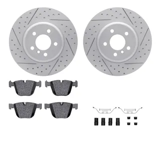 R1 Concepts WBUH1-31074 Brake Rotors - Carbon Coated - D/S W/ Optimum Oe Pads & Hdw